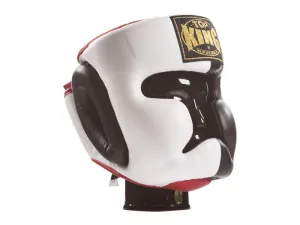 KASK BOKSERSKI SPARINGOWY TOP KING TKHGEC-LV (123) "EXTRA COVERAGE" (black/white/red)