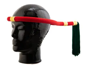 OPASKA NA GŁOWĘ "MONGKON" MUAY THAI TOP KING (red/green_tail) TKMOK-02
