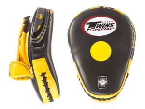 TARCZE BOKSERSKIE TWINS SPECIAL PML-10 (black/yellow) "CLASSIC" - PARA - 2SZT