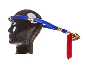 OPASKA NA GŁOWĘ "MONGKON" MUAY THAI TOP KING (blue/red_tail) TKMOK-02